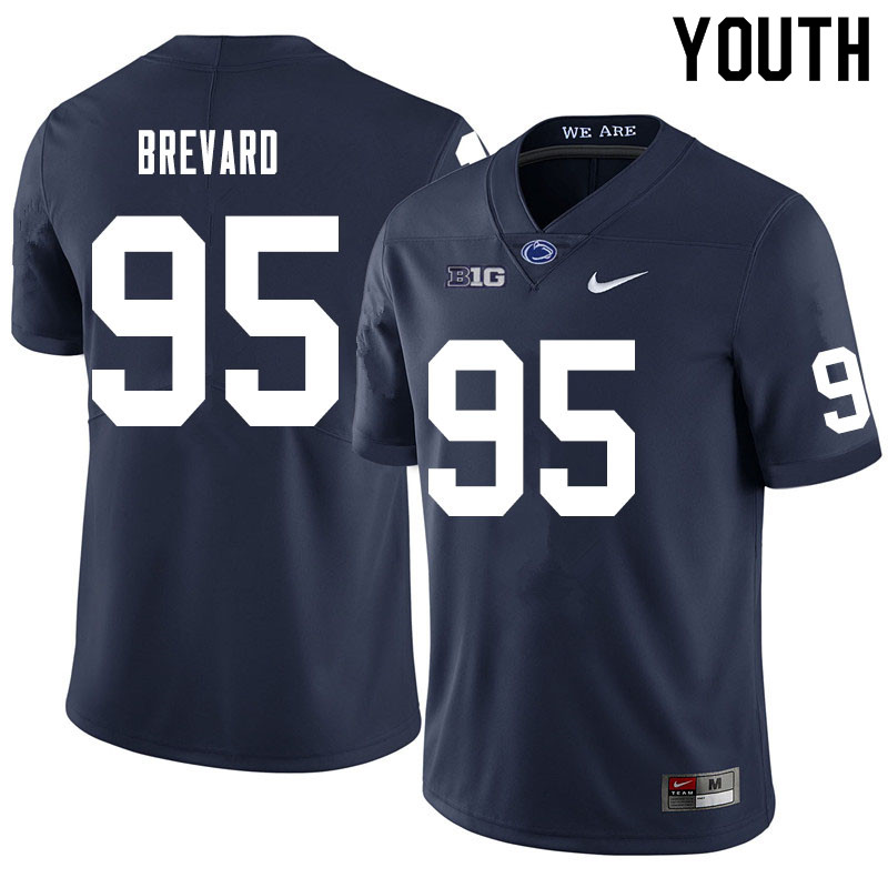 NCAA Nike Youth Penn State Nittany Lions Cole Brevard #95 College Football Authentic Navy Stitched Jersey PEZ2498XX